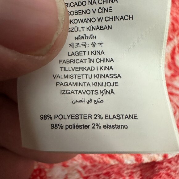 Michael Michael Kors Womens Red & White Floral Wrap Dress Size 3X - Picture 7 of 10